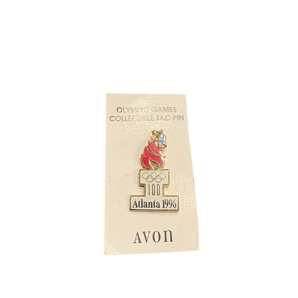 Avon Atlanta 1996 Olympic Games Collectible Torch Lapel Pin J13 - Picture 3 of 4